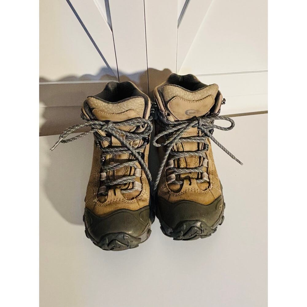 Oboz Bridger Mid waterproof Nubuck leather hiking boots shoes women’s sz 7 - Picture 3 of 8